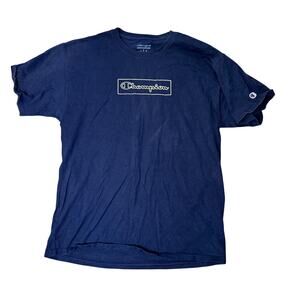 CHAMPION VINTAGE TEE TSHIRT L LARGE navy blue CLASSIC SHIRT WORKOUT BALL LIFT